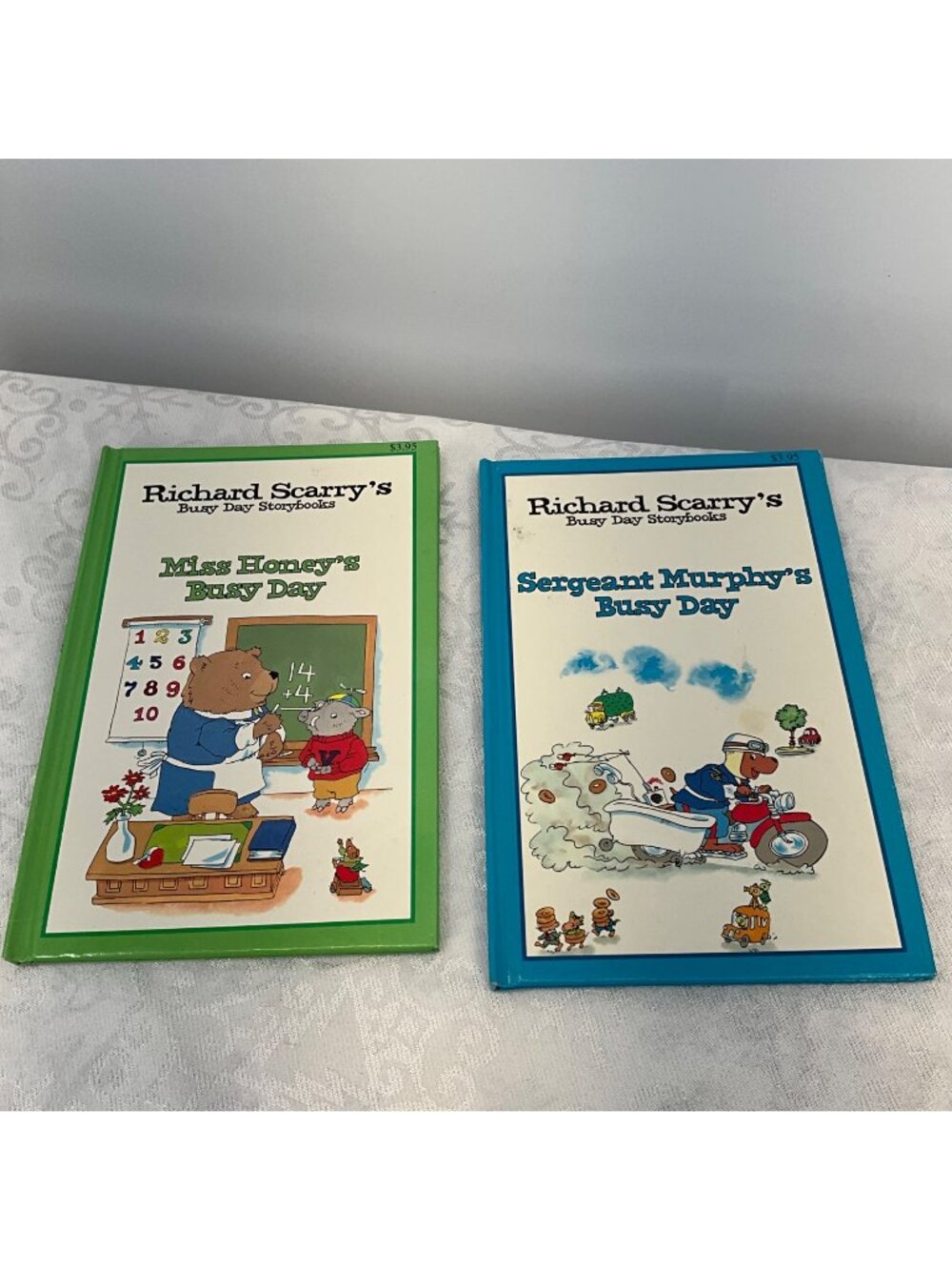 Richard Scarrys Busy Day Storybooks Set Miss Honeys & Sergeant Murphys Busy Day
